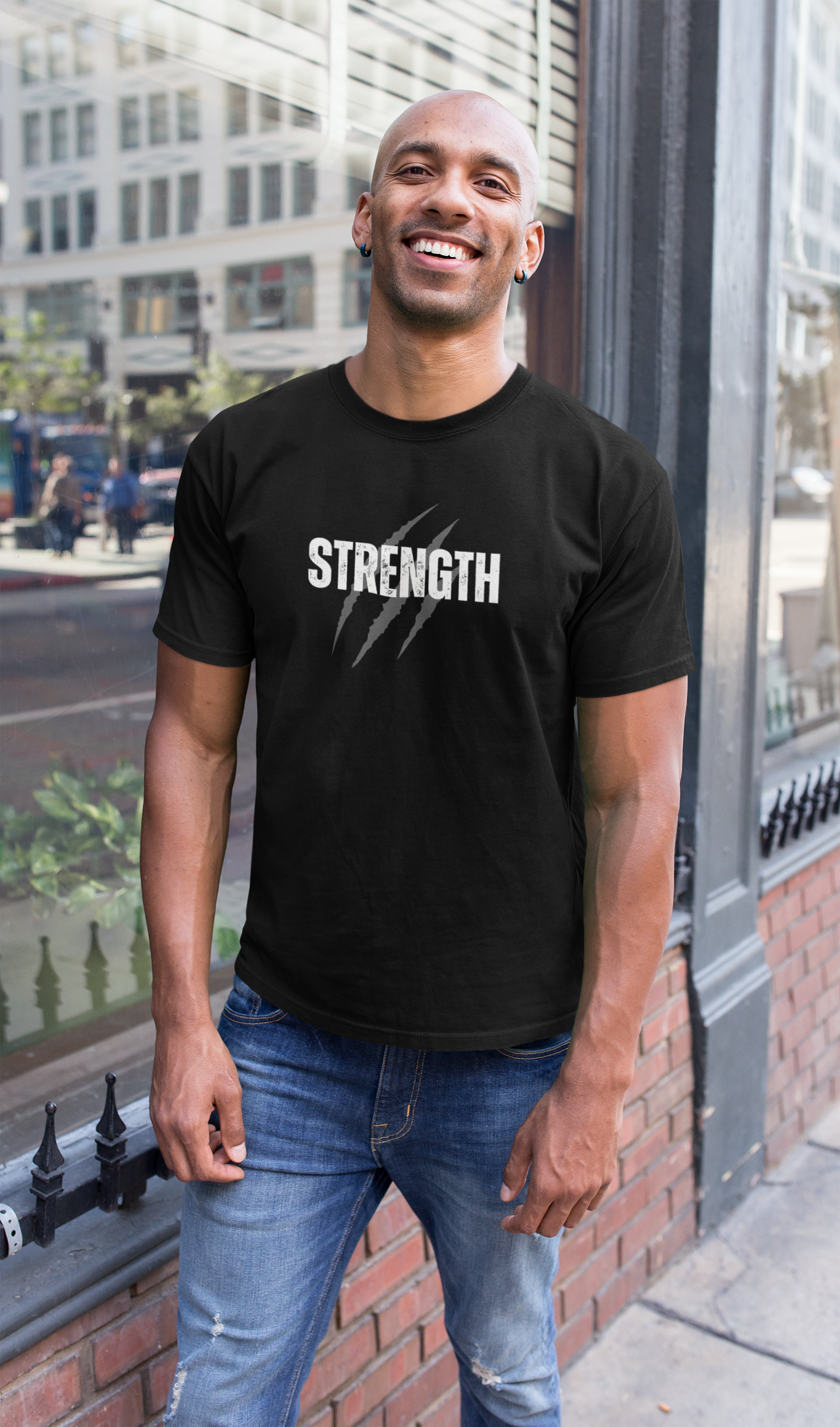 Men’s Premium Heavyweight Tee | Strength - Decent American | Be Bold. Dream Big. Live Free.