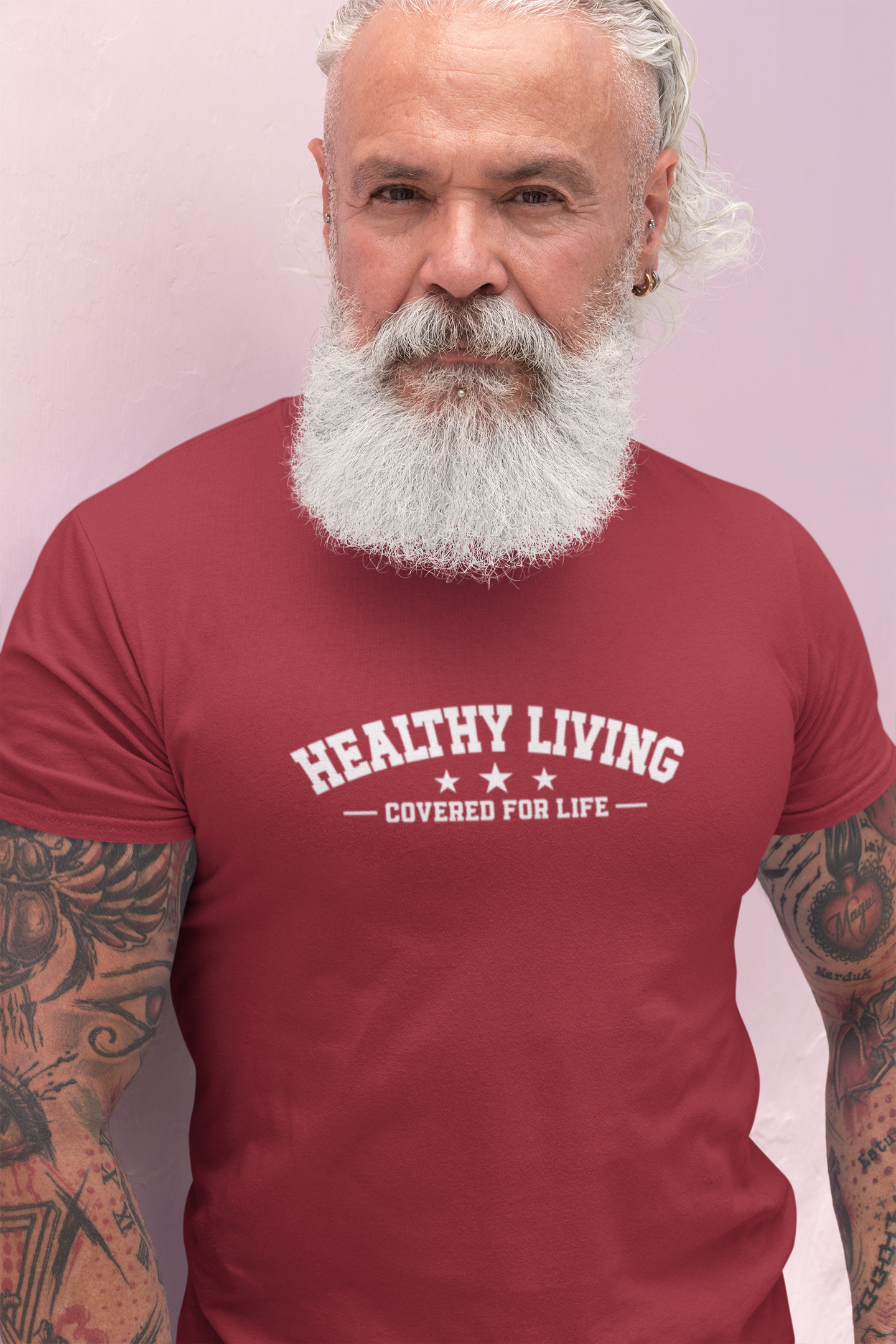 Men’s Premium Heavyweight Tee | Medicare Healthy Living - Decent American | Be Bold. Dream Big. Live Free.