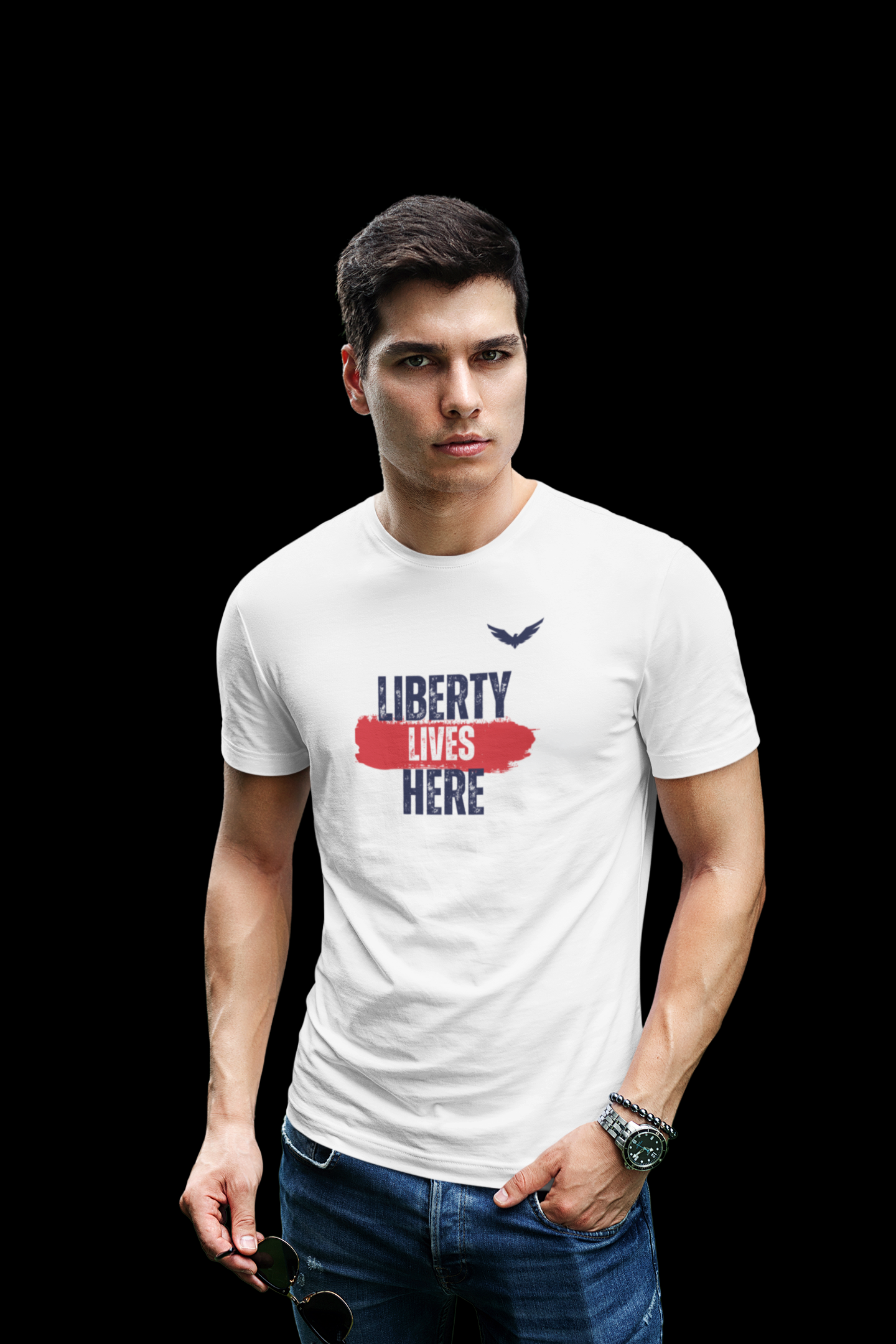 Men’s Premium Heavyweight Tee | Liberty Lives - Decent American | Be Bold. Dream Big. Live Free.
